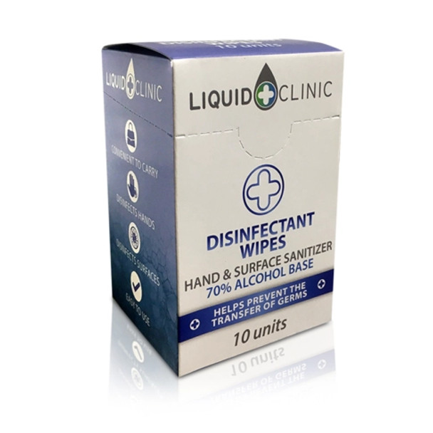 Liquid Clinic - Sachet Wipe 10 pack Individually Wrapped