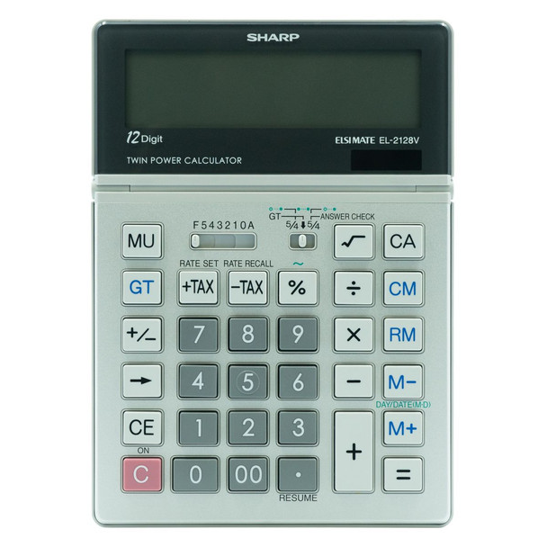 Sharp El2128V Semi-Desk Calculator