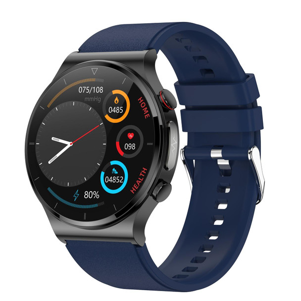 E300 1.32 Inch Screen TPU Watch Strap Smart Health Watch Supports Body Temperature Monitoring, ECG monitoring blood pressure(Blue)