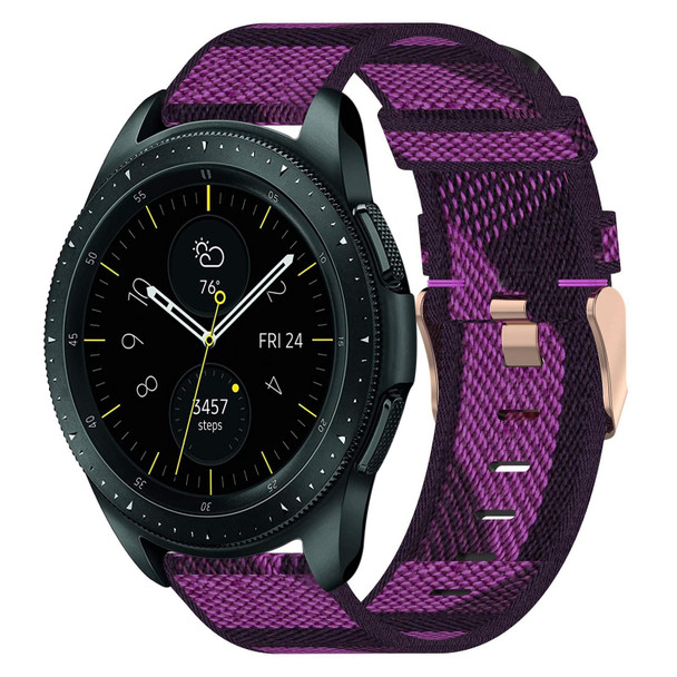 Samsung Galaxy Watch 42mm 20mm Nylon Woven Watch Band(Purple)