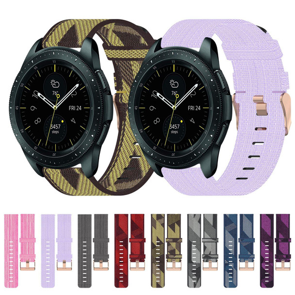 Samsung Galaxy Watch 42mm 20mm Nylon Woven Watch Band(Purple)