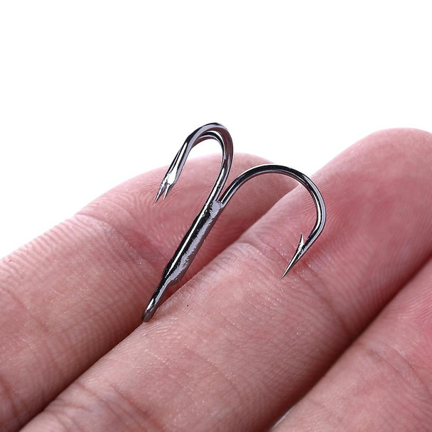 20 PCS Classic Black High Carbon Steel Fishing Three-jaw Treble Hooks