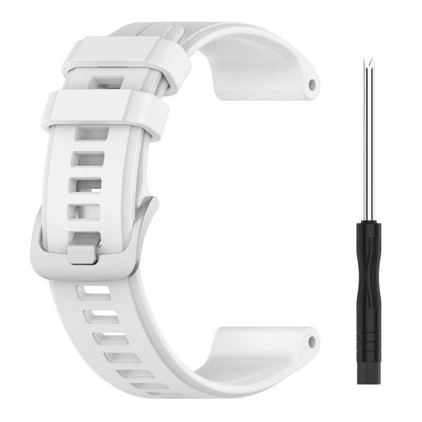 Garmin Descent G1 22mm Solid Color Silicone Watch Band(White)