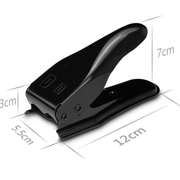 Dual Nano Sim Cutter for iPhone / Samsung / Huawei / Xiaomi  (With Nano SIM to Micro SIM Card Adapter + Nano SIM to Standard SIM Card Adapter + Micro SIM to Standard SIM Card Adapter + Sim Card Tray Holder Eject Pin Key Tool)(Black)