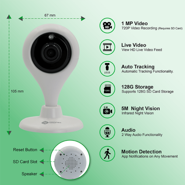 Smart WiFi 720P IP Camera Indoor