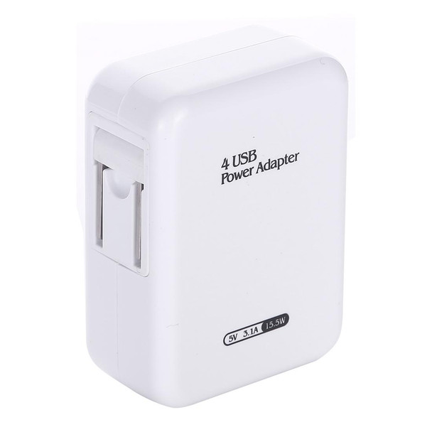 HT-CD03 15.5W 5V 3.1A 4-Port USB Wall Charger Travel Charger, US Plug