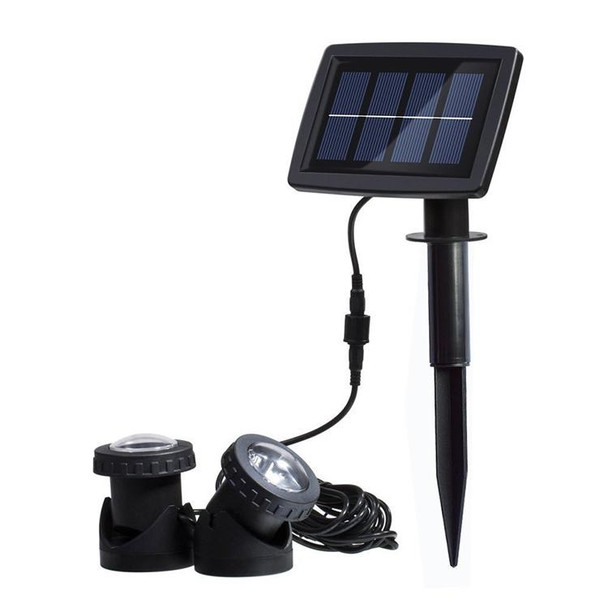 Two Heads LED Outdoor Waterproof Solar Underwater Spotlight Floodlight