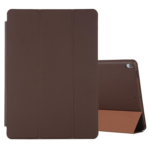 iPad Air 3 10.5 inch Horizontal Flip Smart Leather Case with Three-folding Holder(Dark Brown)