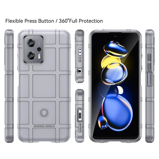 Xiaomi Redmi Note 11T Pro+ 5G Full Coverage Shockproof TPU Phone Case(Grey)