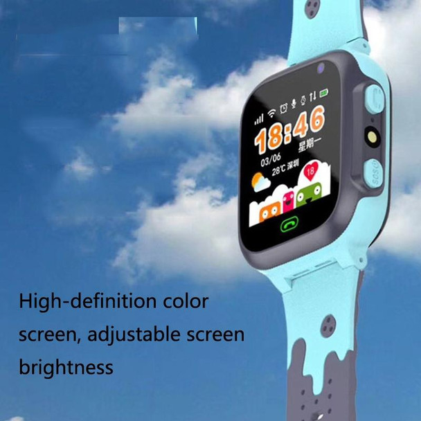 A111-Z1 Children Smart Positioning Plug-In Cartoon Call - Help Multi-Function Watch Phone(Blue)