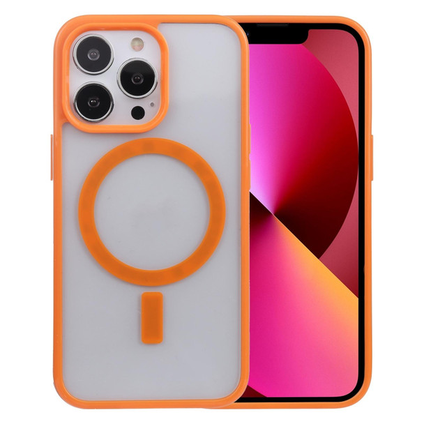 Acrylic + TPU Magsafe Magnetic Phone Case - iPhone 14(Orange)