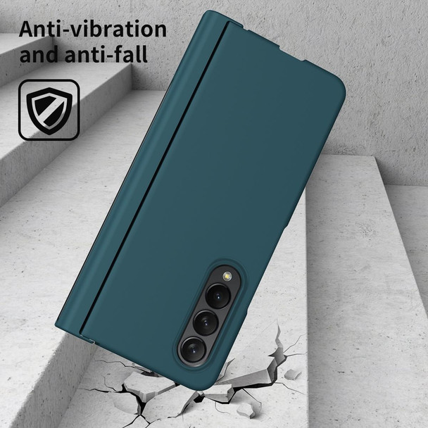 Samsung Galaxy Z Fold4 Macaron Hinge Phone Case with Stylus Pen Fold Edition & Protective Film(Green)
