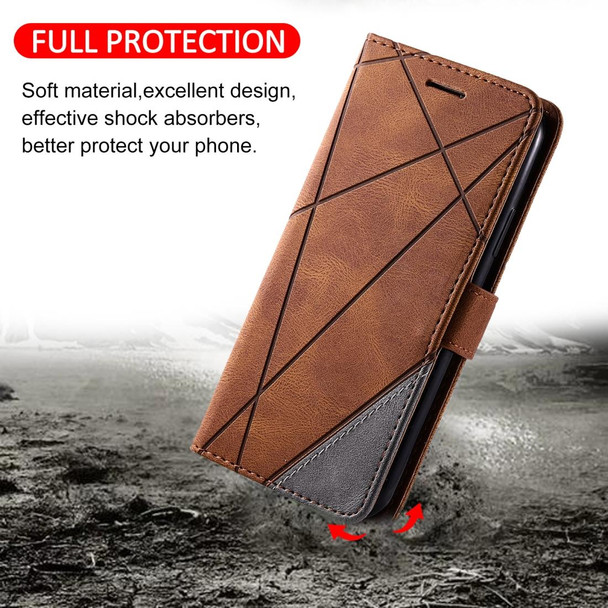 Samsung Galaxy S9 Plus Skin Feel Splicing Horizontal Flip Leather Case with Holder & Card Slots & Wallet & Photo Frame(Brown)