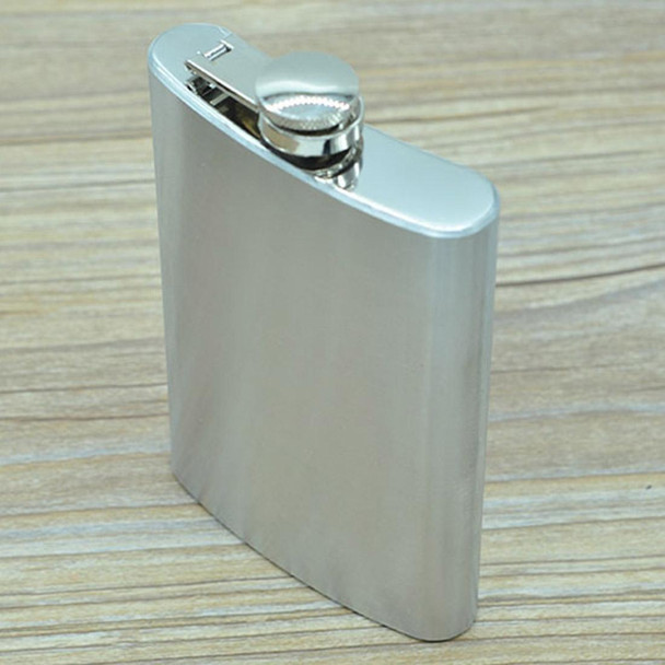 285mL (10oz) Outdoor Sports Handy Home Travel Wild Stainless Steel Portable Hip Flask(without Small Funnel)(Silver 285mL (10oz))