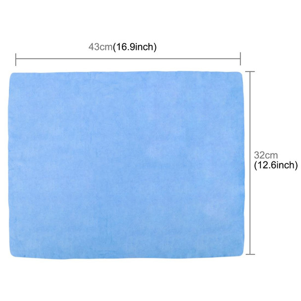 KANEED Synthetic Chamois Drying Towel Super Absorbent PVA Shammy Cloth for Fast Drying of Car, Size: 43 x 32 x 0.2cm(Blue)