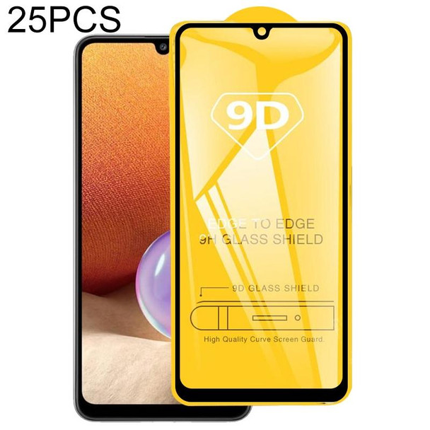 25 PCS 9D Full Glue Screen Tempered Glass Film - Samsung Galaxy A32 4G