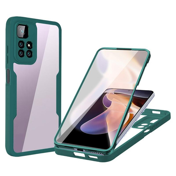 Xiaomi Redmi Note 11 Pro Acrylic + TPU 360 Degrees Full Coverage Shockproof Phone Case(Green)