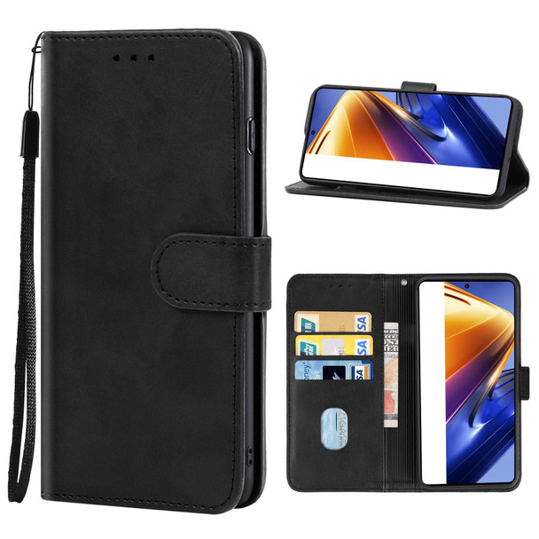 Leather Phone Case - Xiaomi Poco F4 GT(Black)