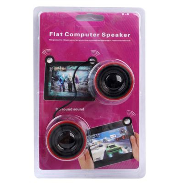 3.5mm Stereo Mini Mobile Speaker for New iPad (iPad 3) / iPad 2 / iPhone 5 / iPhone 4 & 4S / Tablet PC / Laptop, Red(Red)