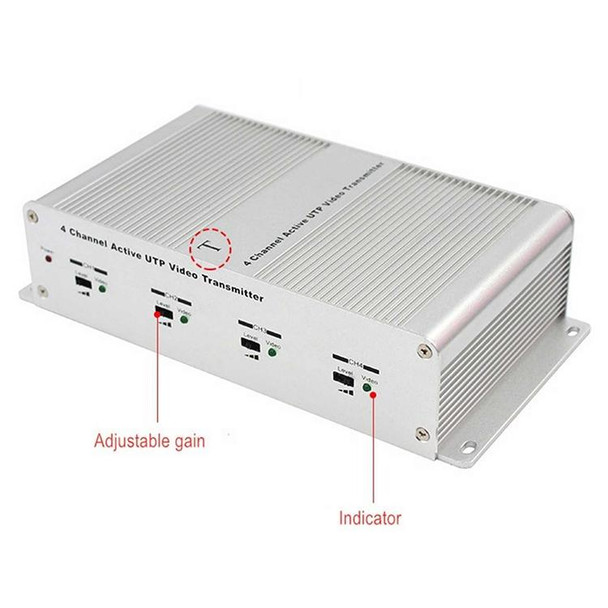 4 Channel Active UTP Video Transmitter(Silver)