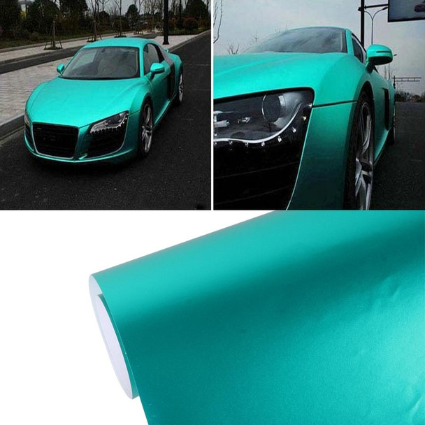 1.52m  0.5m Ice Blue Metallic Matte Icy Ice Car Decal Wrap Auto Wrapping Vehicle Sticker Motorcycle Sheet Tint Vinyl Air Bubble Free(Lake Blue)