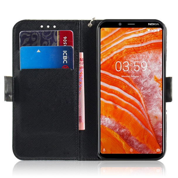 3D Painting Pattern Coloured Drawing Horizontal Flip Leatherette Case with Holder & Card Slots & Wallet - Nokia 3.1 Plus(Angry Bear)