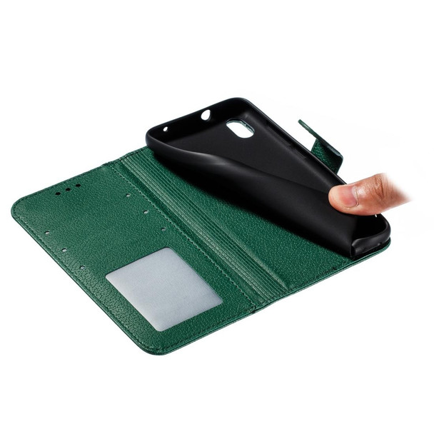 Feather Pattern Litchi Texture Horizontal Flip Leatherette Case with Wallet & Holder & Card Slots - Xiaomi Redmi 7A(Green)