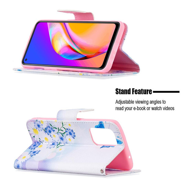 OPPO A94 5G / Reno5 Z 5G / F19 Pro+ Colored Drawing Pattern Horizontal Flip Leather Case with Holder & Card Slots & Wallet(Butterfly Love)