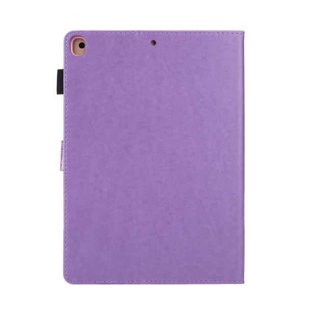 Glitter Powder Stitching Hot-pressed Changing PU Leather Case with Holder & Card Slots & Sleep / Wake-up Function - iPad 10.2 2021 / 2020 / 2019 / Pro 10.5(Purple)