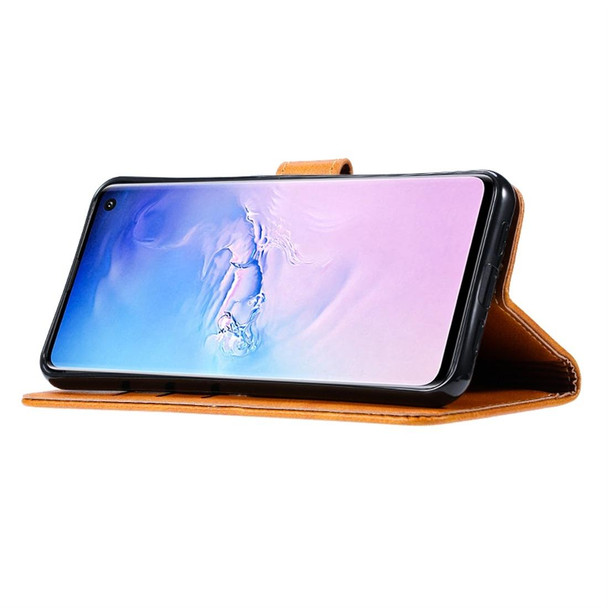 Galaxy S10e GUSSIM Business Style Horizontal Flip Leather Case with Holder & Card Slots & Wallet(Khaki)