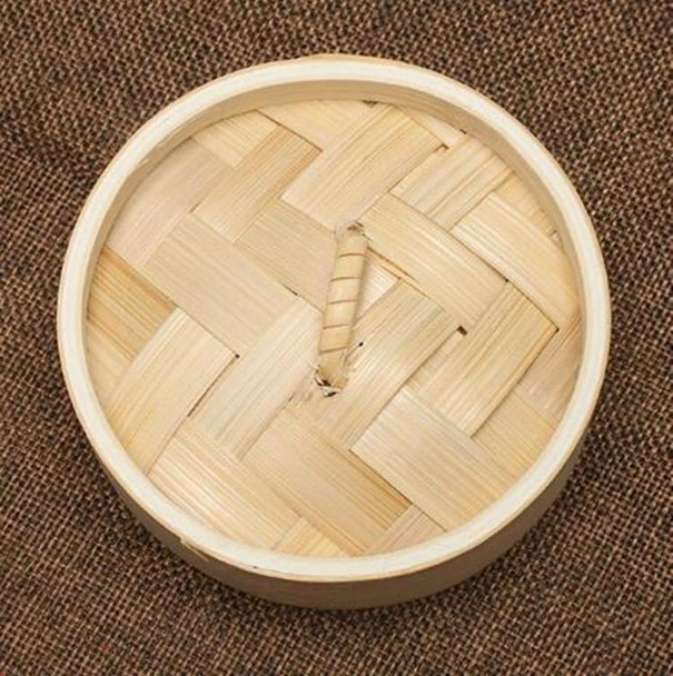 Xiaolongbao Bamboo Steamer Household Steamed Dumpling Cage Drawer Multi Layer Deepened Bamboo Steaming Rack, Size:10cm Cover