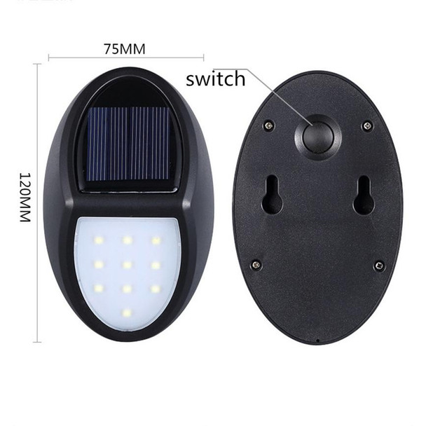 10 LEDs SMD 2835 Solar Powered IP65 Waterproof Outdoor Courtyard LED Wall Light