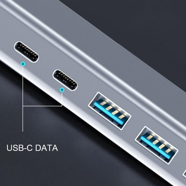 14 in 1 Type-C to HDMI PD VGA RJ45 USB 3.0 USB 2.0 Audio Port SD/TF HUB Multi-function USB HUB Splitter Base Docking Station