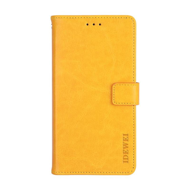 OPPO Reno5 Pro 5G idewei Crazy Horse Texture Horizontal Flip Leather Case with Holder & Card Slots & Wallet(Yellow)