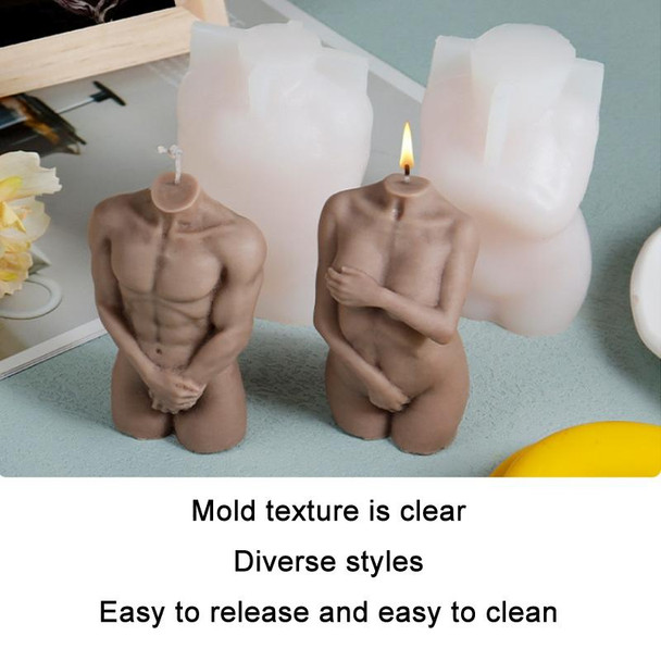 DIY Handmade Scented Candle Body Silicone Mold(Holding Hand Man)