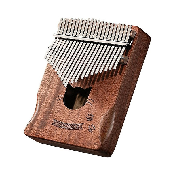 21 Tone Acacia Wood Thumb Piano Kalimba Musical Instruments(Coffee-Cat)