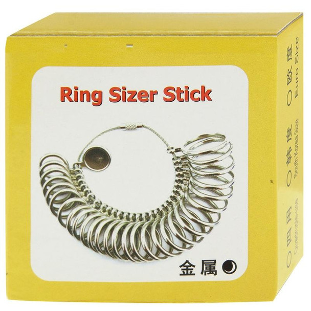 4 Scale Measuring Stick EUR / US / JAPAN / HK Ring Gauge Metal Finger Sizer Tool Measure
