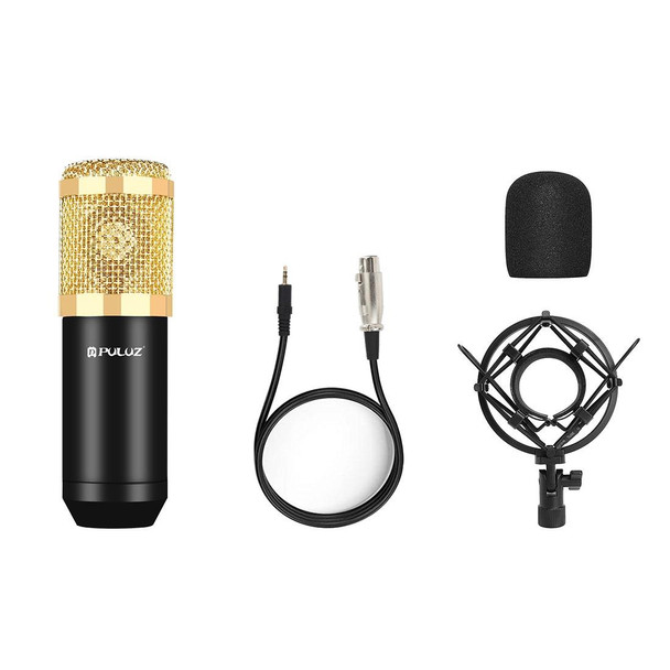 PULUZ Condenser Microphone Studio Broadcast Professional Singing Microphone (Gold)