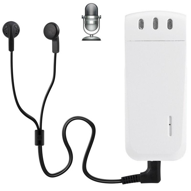 WR-16 Mini Professional 4GB Digital Voice Recorder with Belt Clip, Support WAV Recording Format(White)