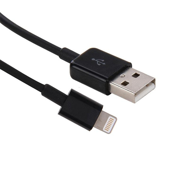 8 Pin to USB 2.0 Data / Charger Cable, CableLength: 20cm(Black)