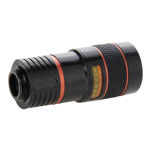 8X Zoom Telescope Telephoto Camera Lens with Clip(Black)