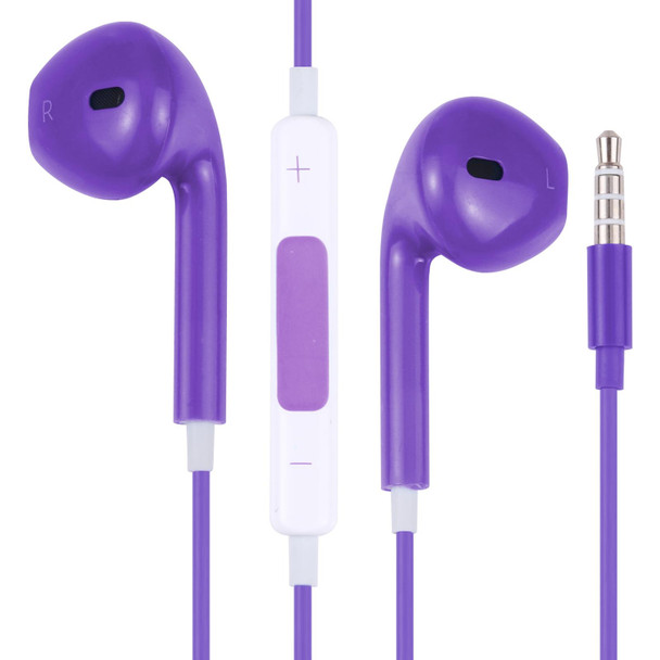 EarPods Wired Headphones Earbuds with Wired Control & Mic(Purple)