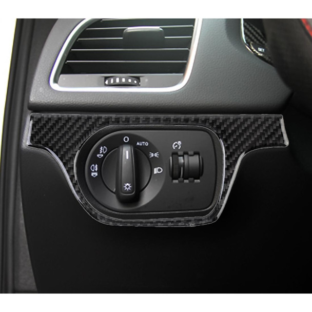 Carbon Fibre Car Headlight Switch Decorative Sticker for Audi Q3