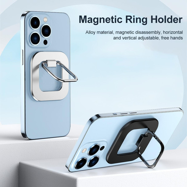 Magsafe Magnetic Mobile Phone Ring Holder (Black Silver)