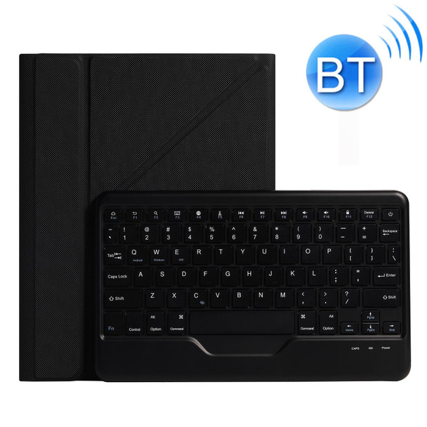 B011 Splittable Bluetooth Keyboard Leatherette Tablet Case with Triangle Holder & Pen Slot - iPad Pro 11 inch 2021 & 2020 & 2018 / Air 4 10.9 inch(Black Diamond Pattern)