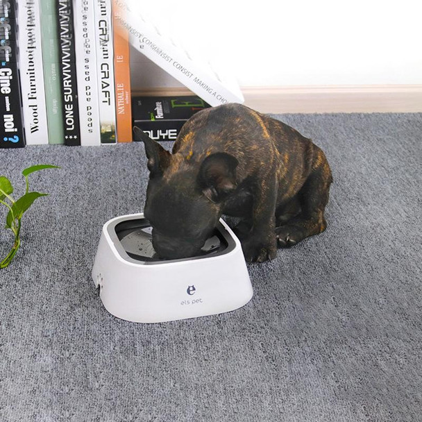 Pet Drinking Water Bowl Floating Not Wet Mouth Bowl Cat Dog Drinking Water Artifact(Grey )