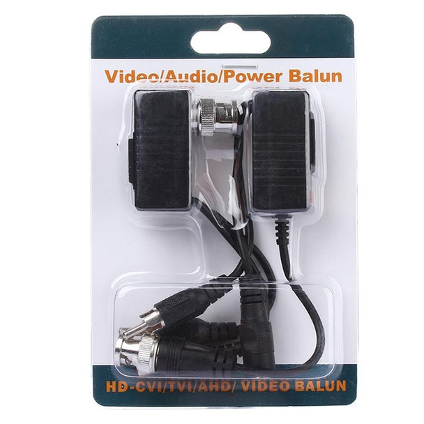 2 PCS HD 213B-C Coaxial CVI/TVI/AHD Video Audio Power Balun Transceiver