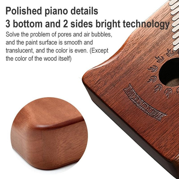 21 Tone Acacia Wood Thumb Piano Kalimba Musical Instruments(Brown-Sun)