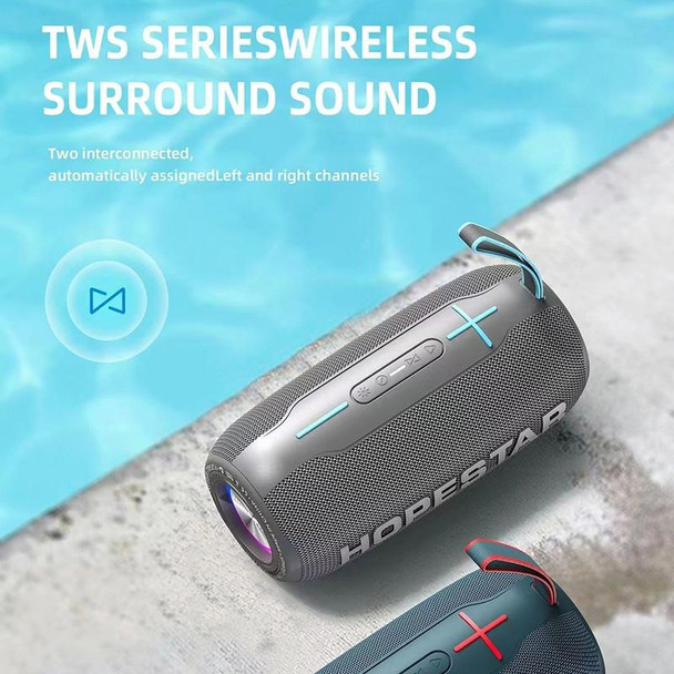 HOPESTAR H49 RGB Light TWS Waterproof Wireless Bluetooth Speaker(Grey)