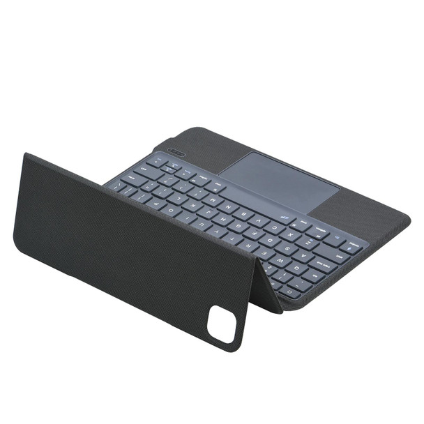 P3125-6 Bluetooth Keyboard Leather Case with Touch Pad - iPad Air 5 10.9 2022 / Air 4 10.9 2020 / iPad Pro 11 2021/2020/2018 (Black)
